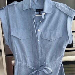 Rag & Bone Sky Blue Utility Jumpsuit XXS